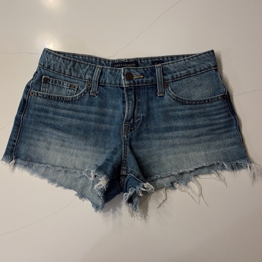 Lucky Brand Women's Frayed Hem Jean Shorts